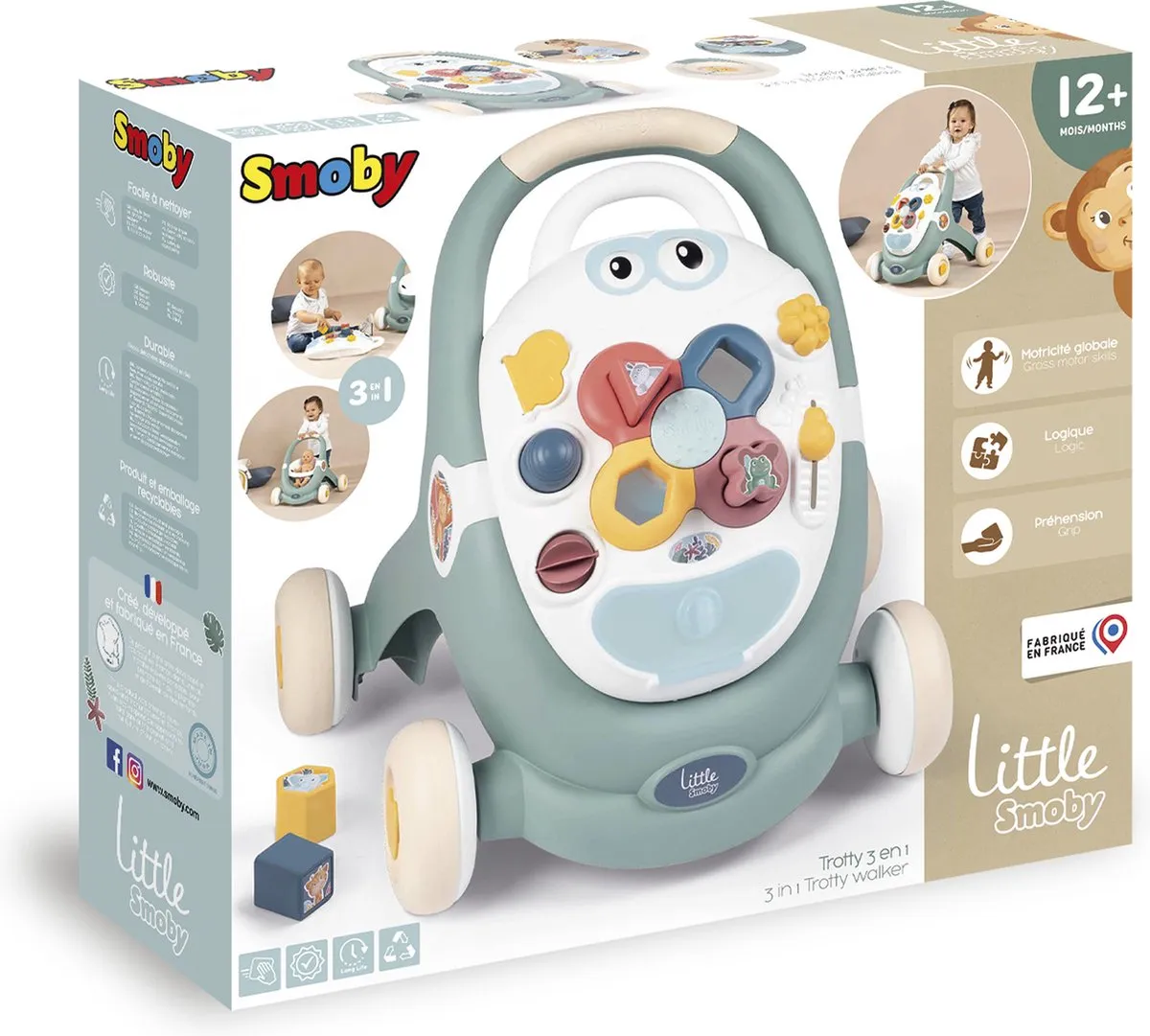 Smoby Little Smoby 3-in-1 Looptrainer Groen