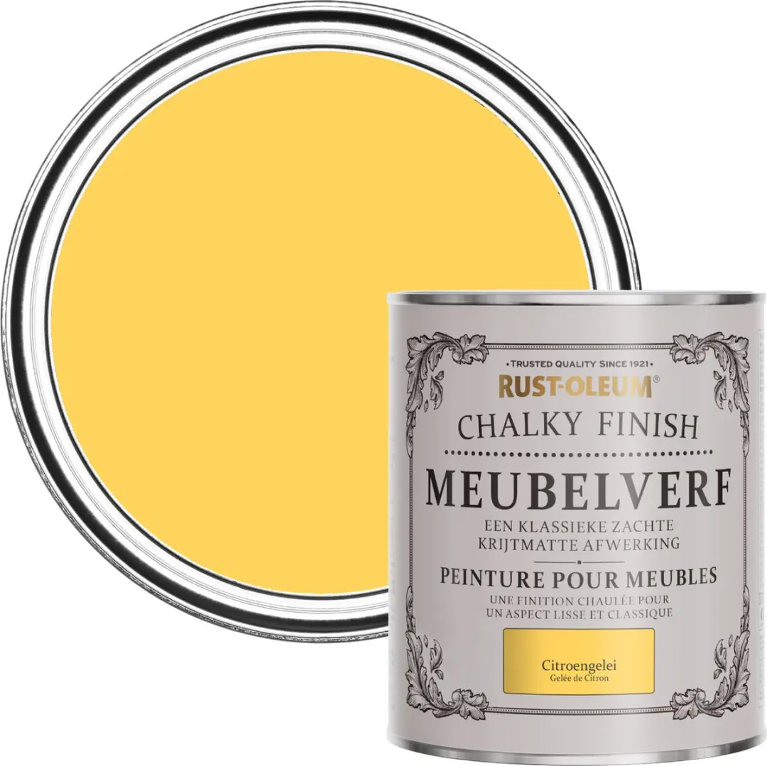 Rust-Oleum Geel Chalky Finish Meubelverf 750ml
