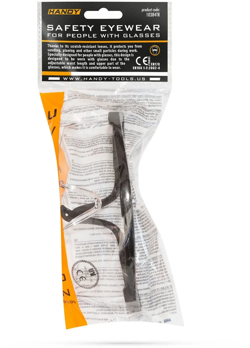 Handy Veiligheidsbril Brildragers UV Bescherming - Transparant