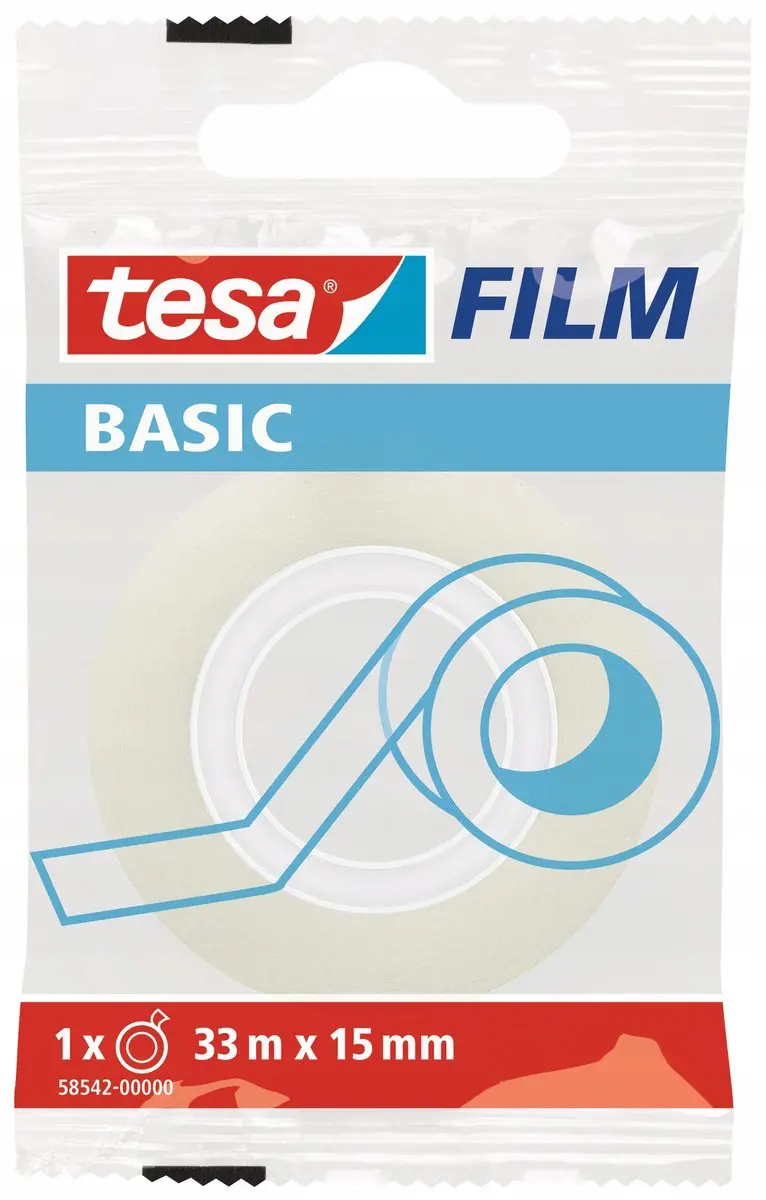 Tesa Basic Transparant Bureaulijm 33m x 15mm