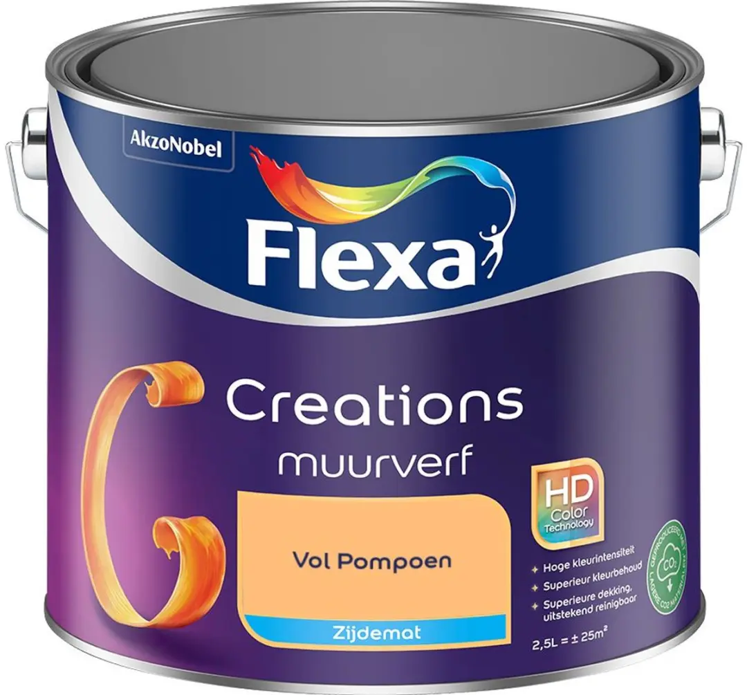 Flexa Creations Muurverf Zijdemat Vol Pompoen 2,5L