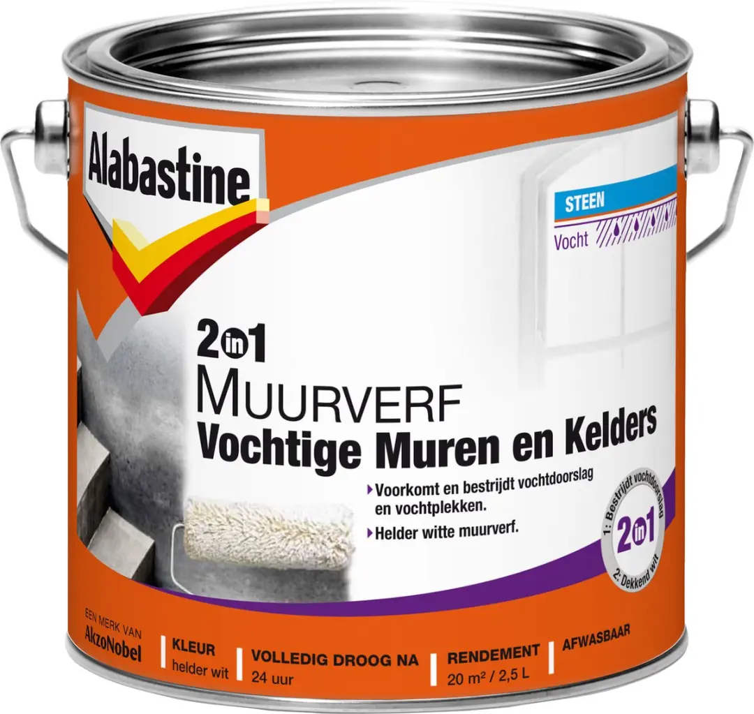 Alabastine Vochtige Muren & Kelders Muurverf 2,5L