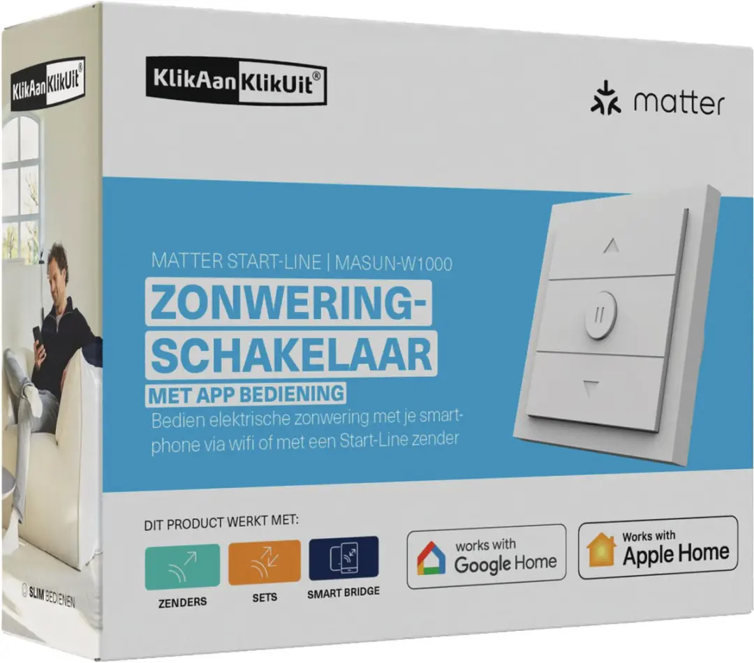 KlikAanKlikUit Matter Zonweringschakelaar MASUN-W1000 - 1000W Wit