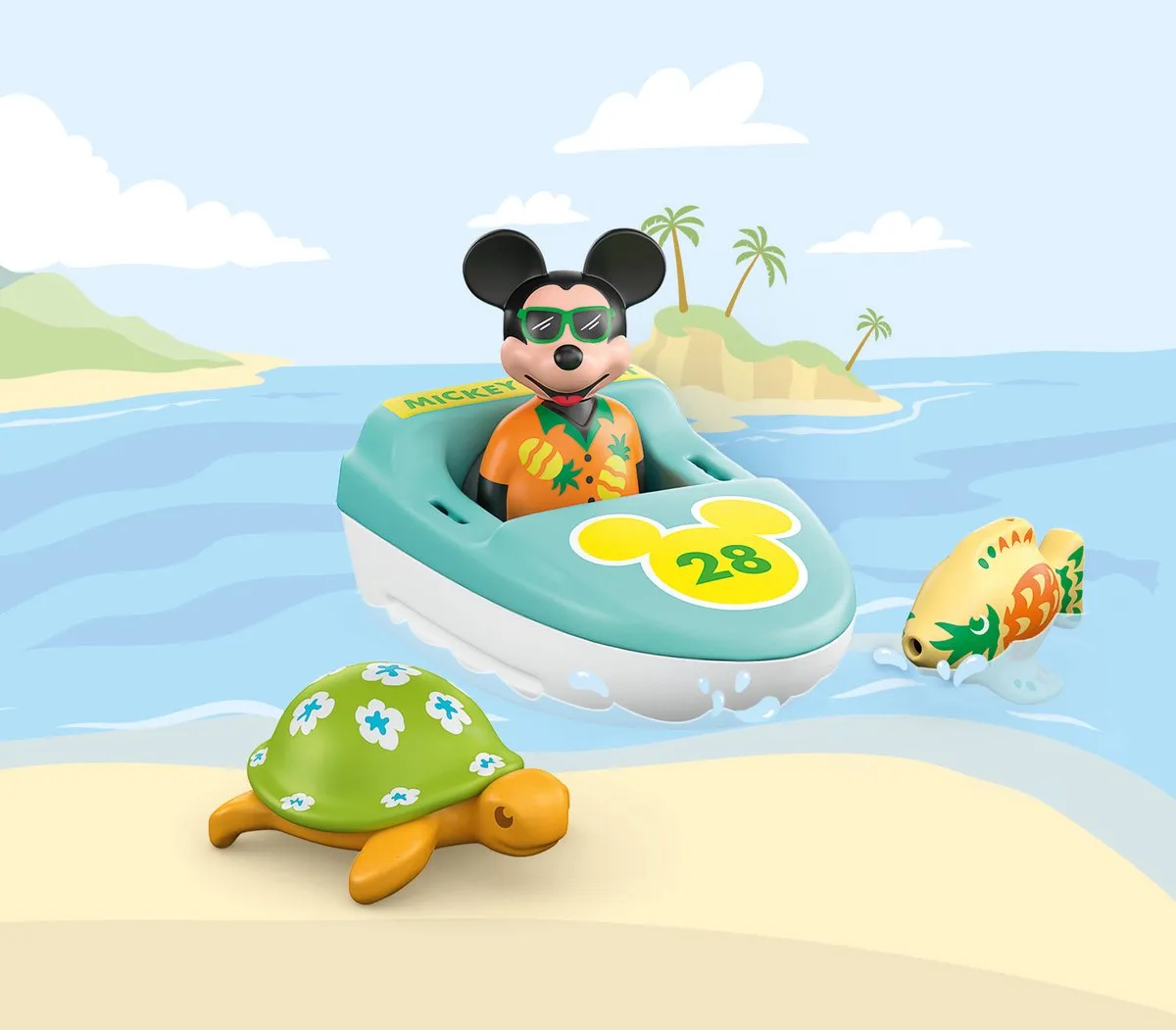 Playmobil 1.2.3 Disney Mickys Bootstour 71417 - Multikleur