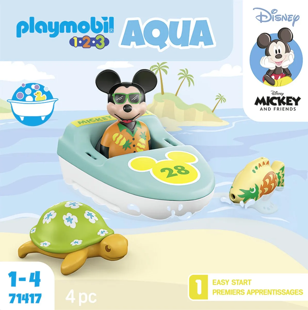 Playmobil 1.2.3 Disney Mickys Bootstour 71417