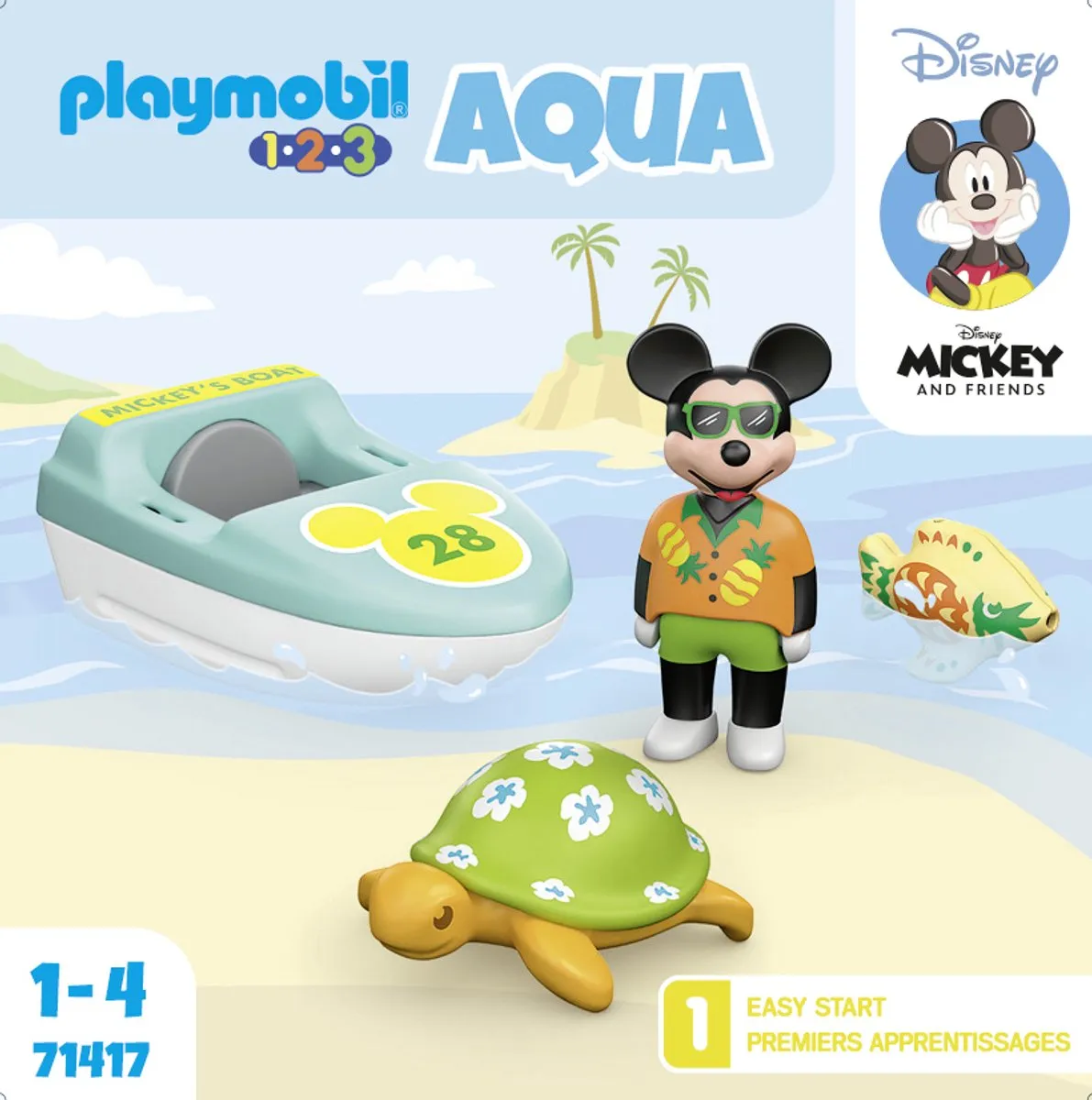 Playmobil 1.2.3 Disney Mickys Bootstour 71417 - Multikleur