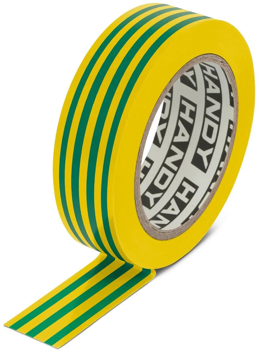 Handy Isolatietape Groen/Geel 10x10m 19mm