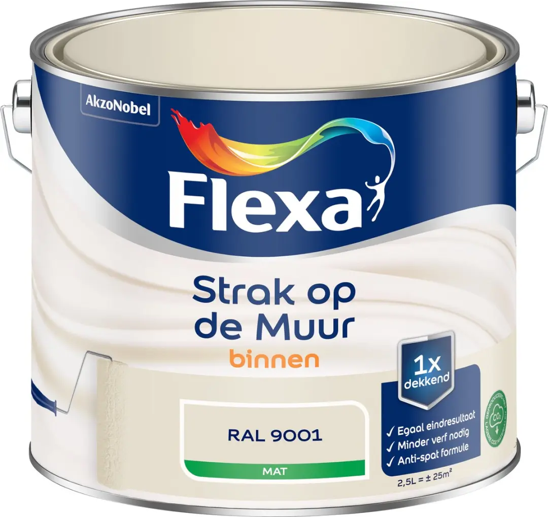 Flexa Strak Op De Muur Binnenmat Crèmewit 2,5L