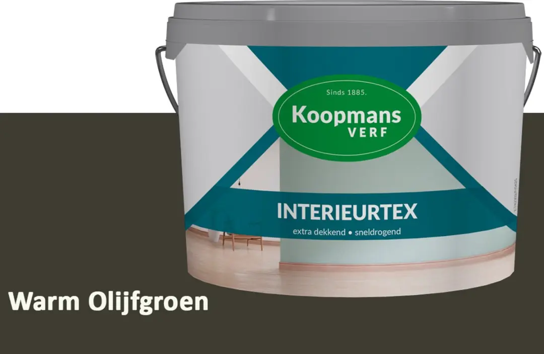 Koopmans Interieurtex Matte Muurverf Warm Olijfgroen 7,5L