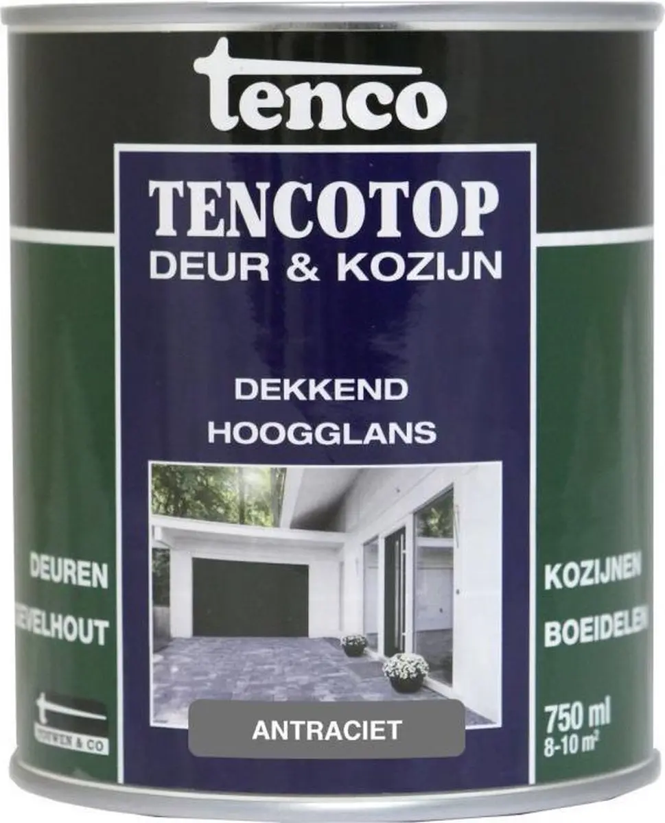 Tenco Tencotop Deur & Kozijnverf Antraciet 750ml
