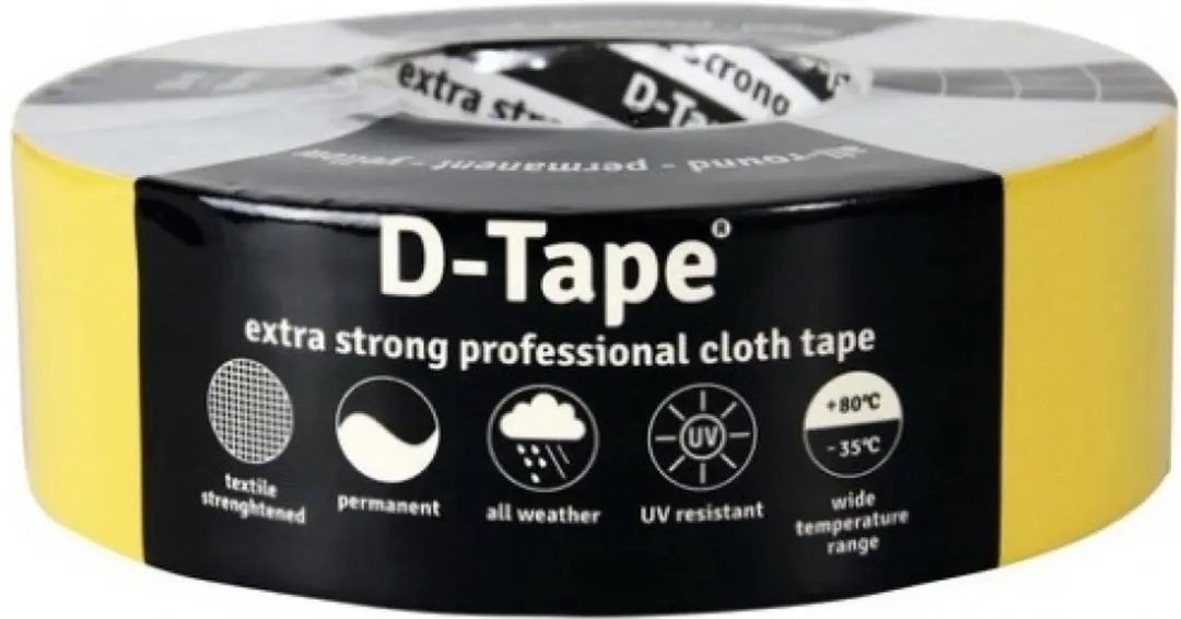 Deltafix Delta 1 Tape Permanent 50m x 50mm - Geel