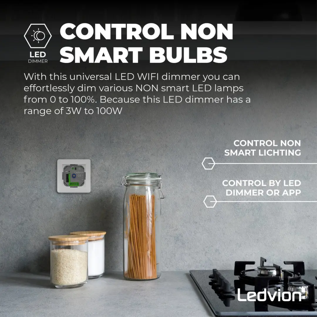 LEDVION LED Smart WIFI Dimmer 5-250W - Wit