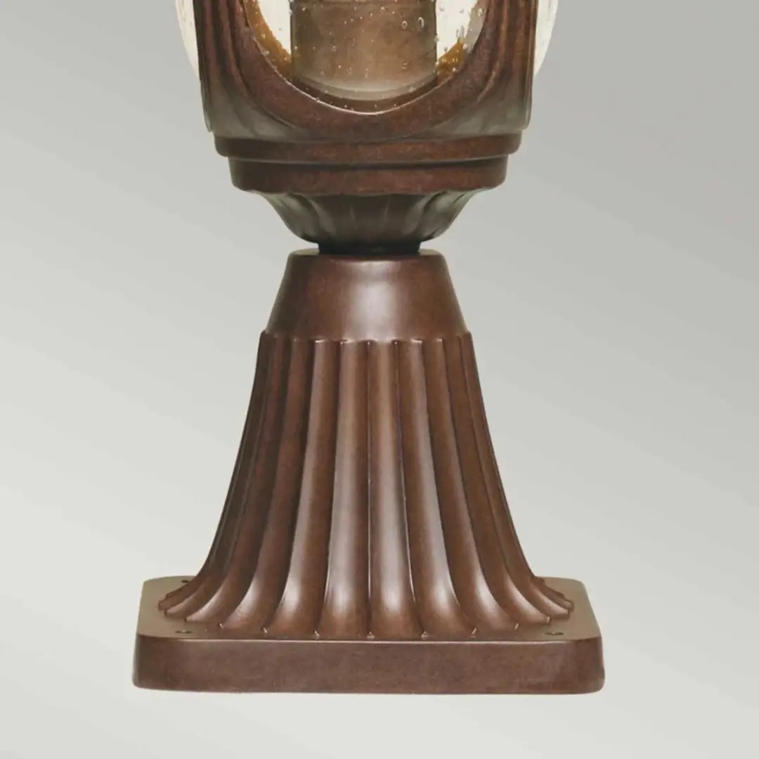 Elstead Mini LED Tuin Pilaar Chicago E27 100W - Rusty Bronze Patina