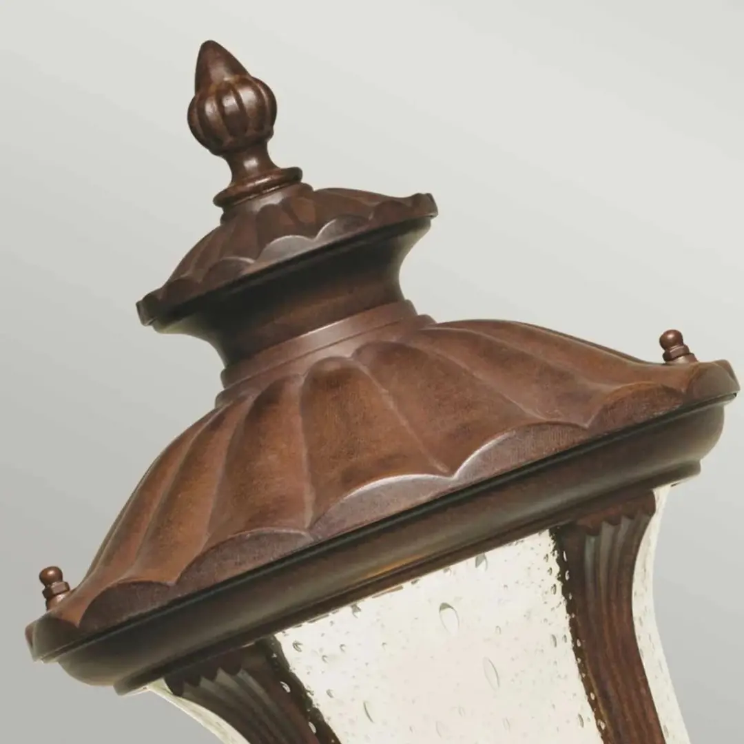 Elstead Mini LED Tuin Pilaar Chicago E27 100W - Rusty Bronze Patina
