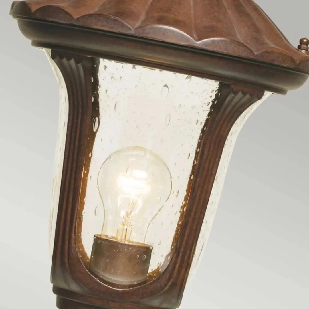 Elstead Mini LED Tuin Pilaar Chicago E27 100W - Rusty Bronze Patina