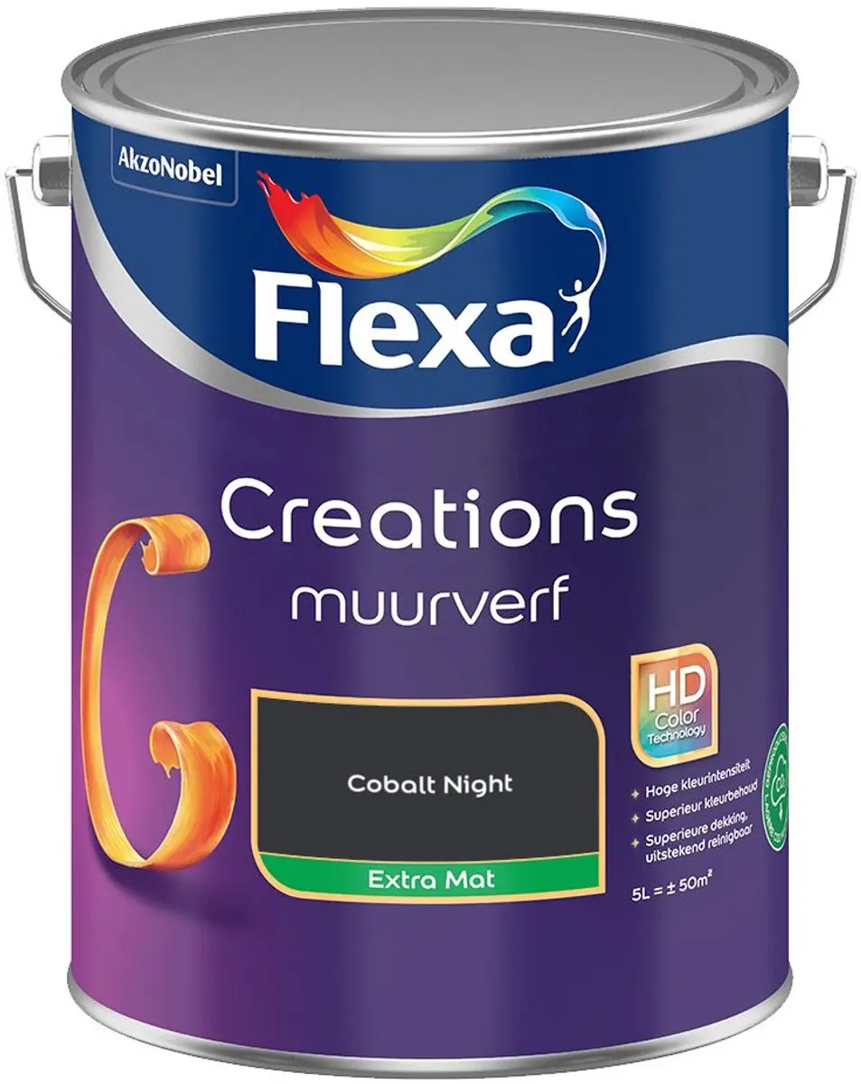 Flexa Creations Muurverf Extra Mat Cobalt Night 5L