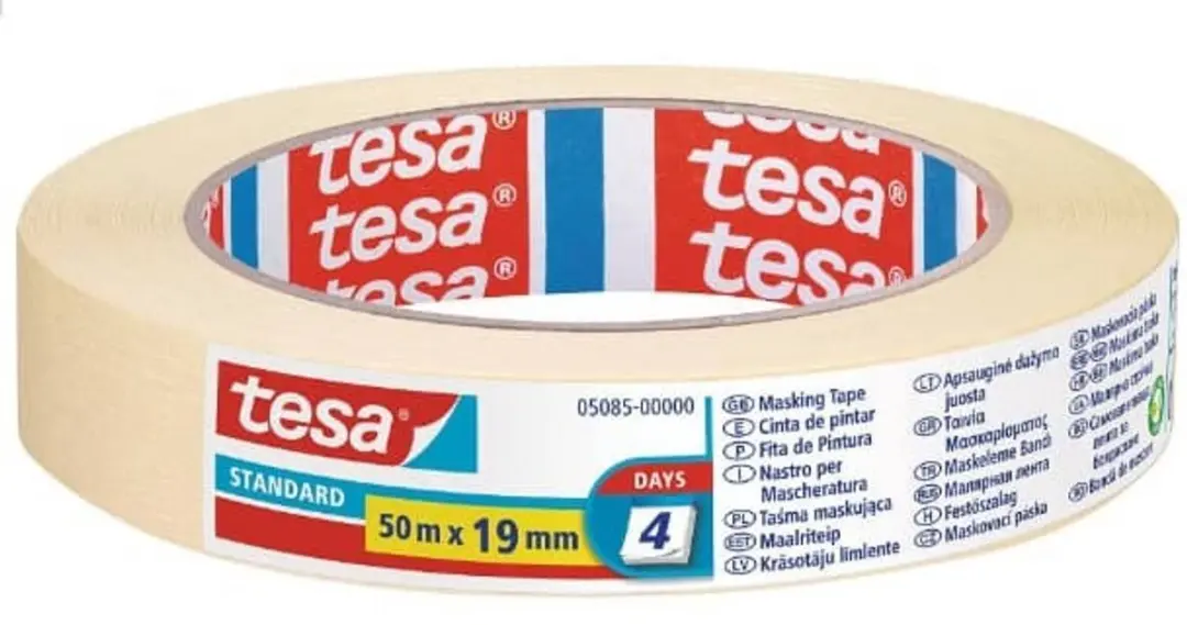 Tesa Tesand Standaardverzending Schilderstape 50m x 19mm - Beige