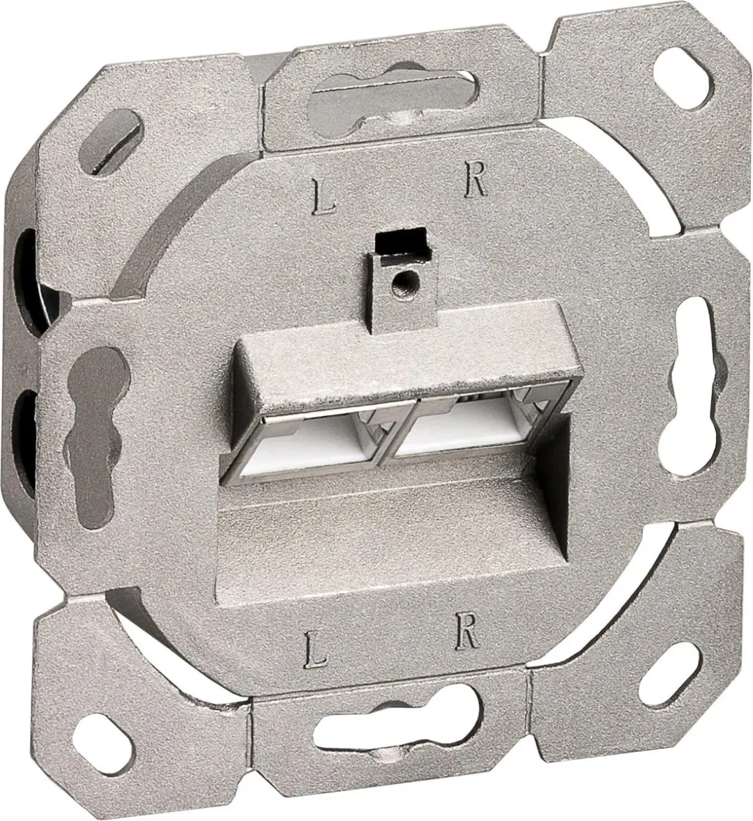 Goobay Netwerk Wandcontact Inbouwdoos 2x RJ45 CAT6 - Wit