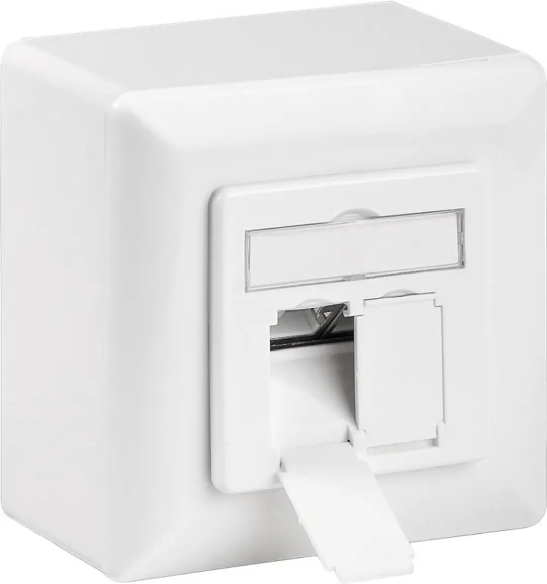Goobay Netwerk Wandcontact Inbouwdoos 2x RJ45 CAT6 - Wit