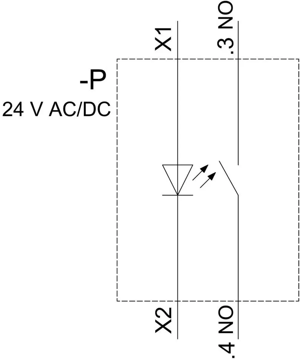 Siemens 3SU1152-0AB60-1BA0 Verlichte Druktoets - Wit