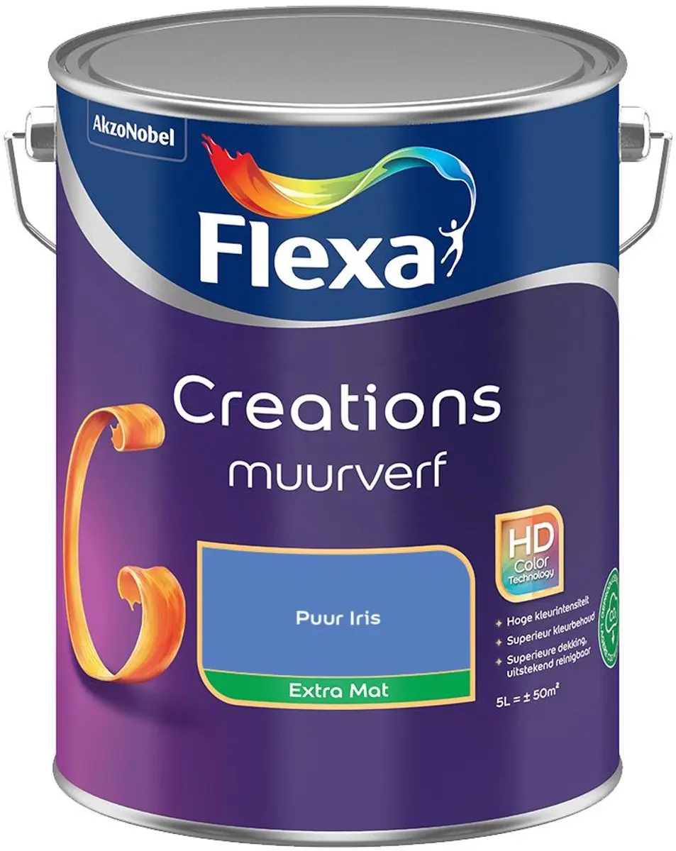 Flexa Creations Muurverf Extra Mat Puur Iris 5L