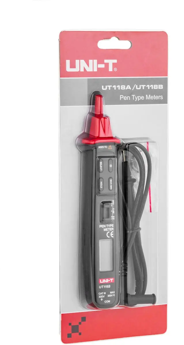 UNI-T UT118B Multimeter - Automatische Bereikswijziging - Elektrisch Velddetectie - Zwart/Rood