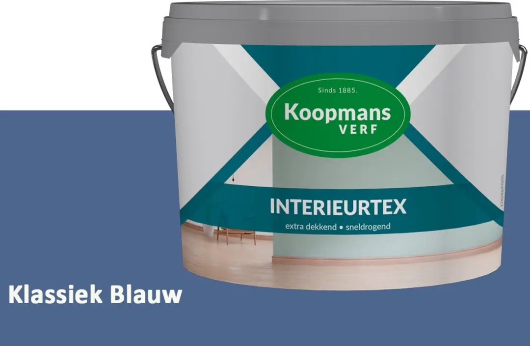Koopmans Interieurtex Matte Muurverf Klassiek Blauw 7,5L