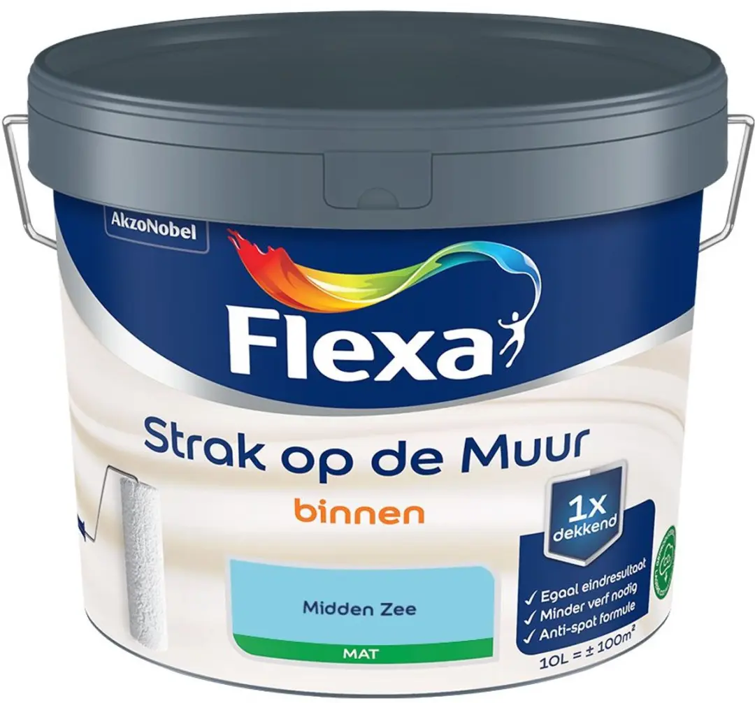 Flexa Strak Op De Muur Binnenverf Midden Zee
