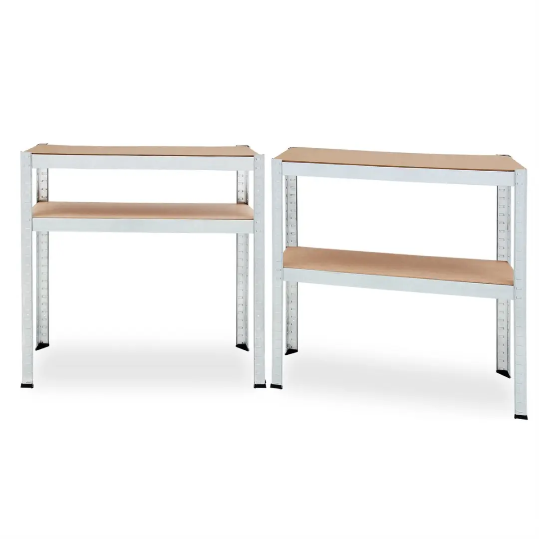 Monzana 2x Stellingkast 160x90x40cm - Zilver