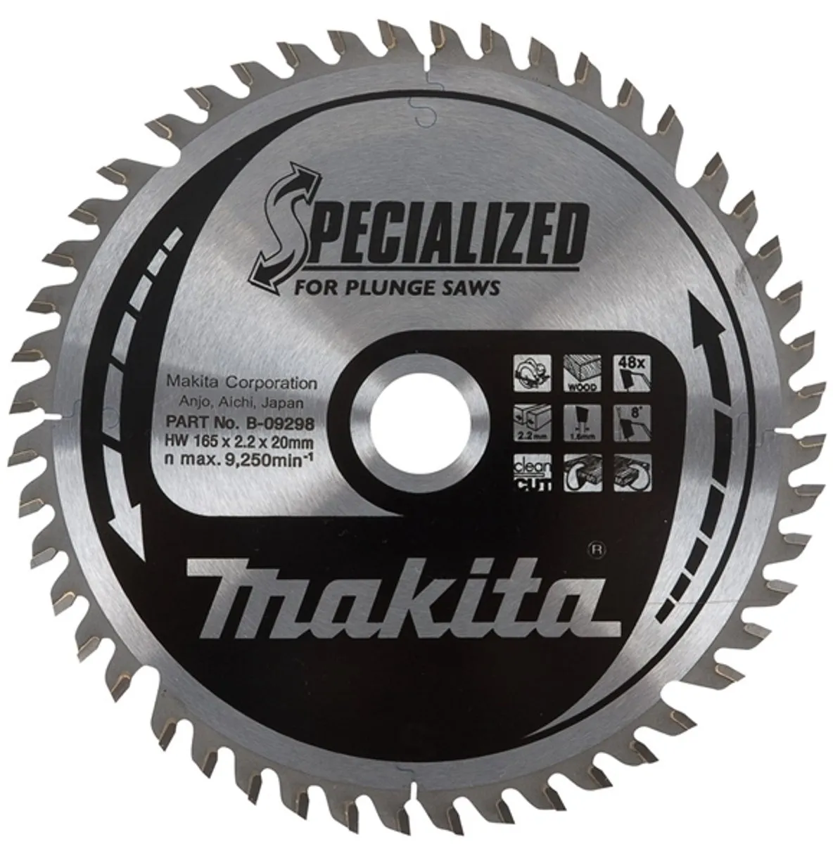 Makita Invalcirkelzaagblad B-33015 165mm - 48T - afbeelding 6 van 6