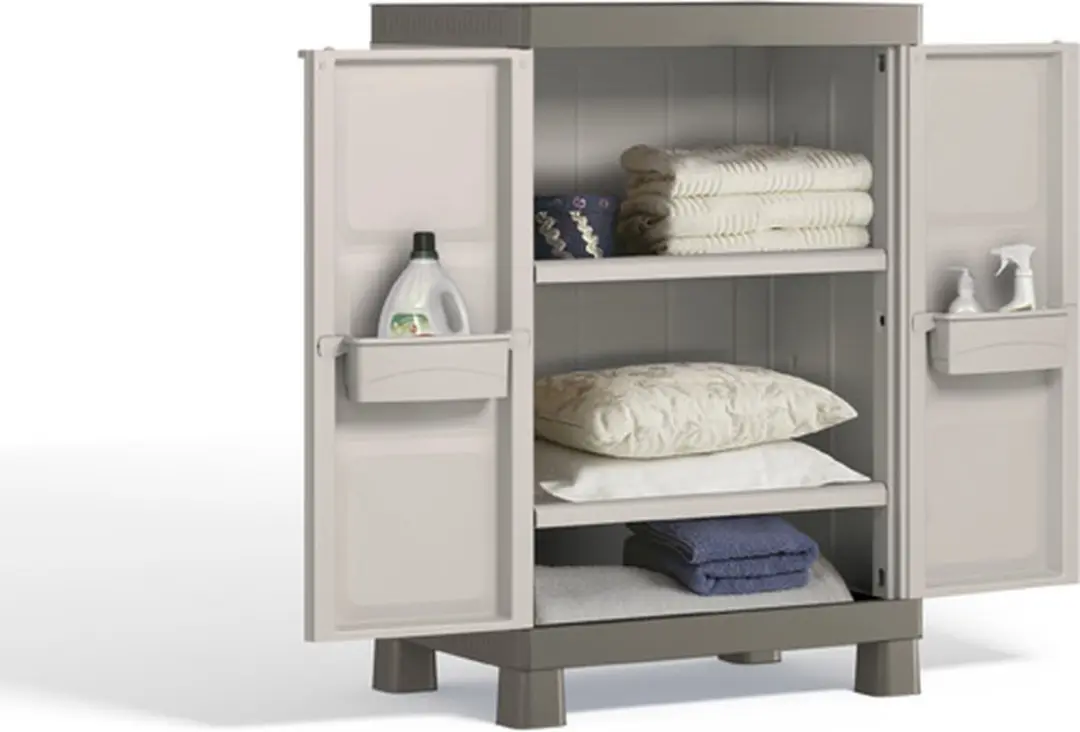 Keter Excellence Opbergkast Laag 2 Planken 45x65x97cm Beige/Taupe