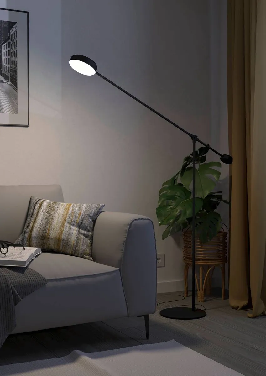 Eglo Clavellina Vloerlamp - LED 160,5cm - Zwart/Wit