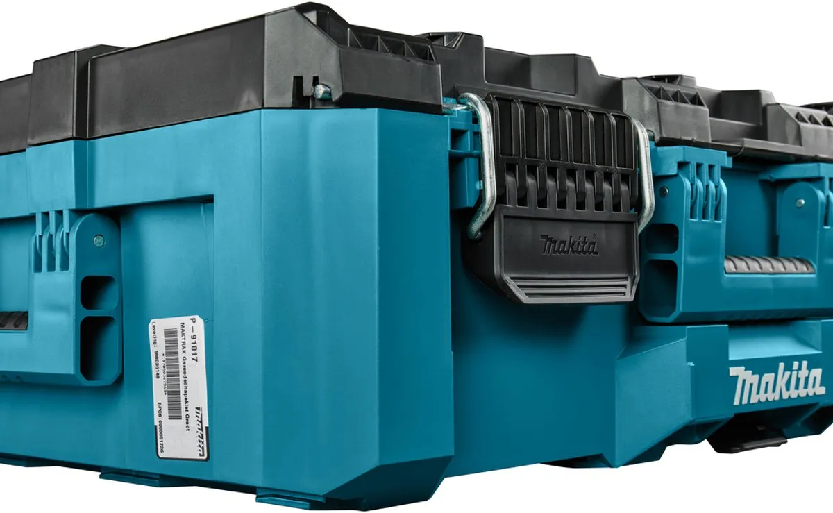 Makita MAKTRAK Gereedschapskist Large P-91017 - Zwart/Turquoise