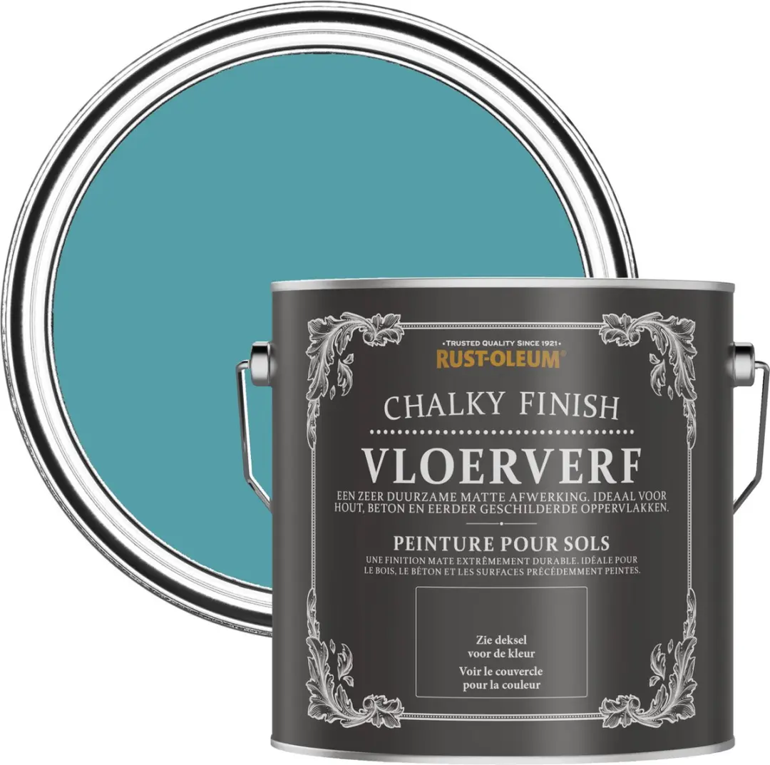 Rust-Oleum Blauw Vloerverf Petrol 2,5L