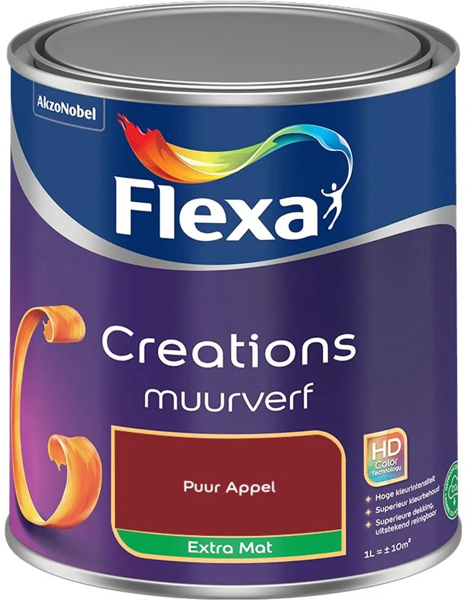 Flexa Creations Muurverf Extra Mat Puur Appel 1L