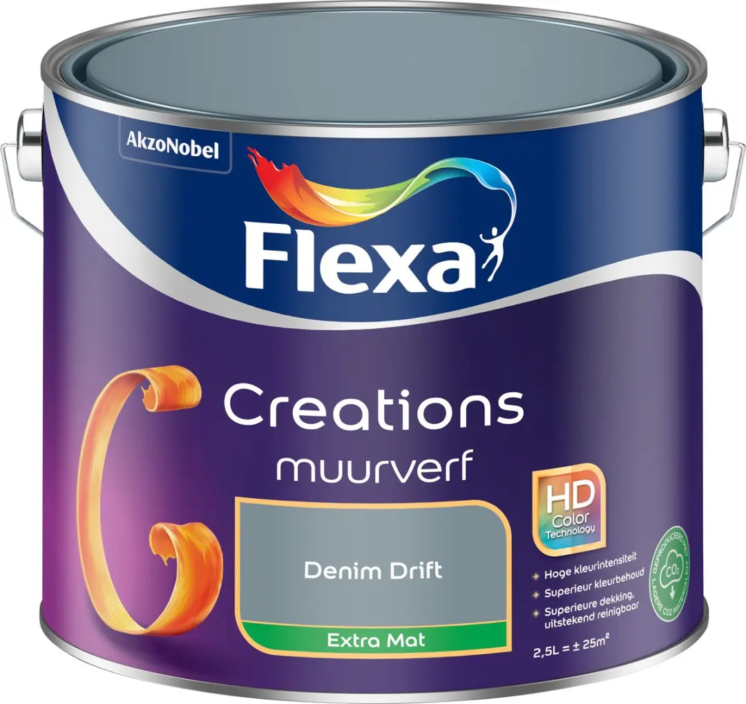 Flexa Creations Muurverf Extra Mat Denim Drift 2,5L