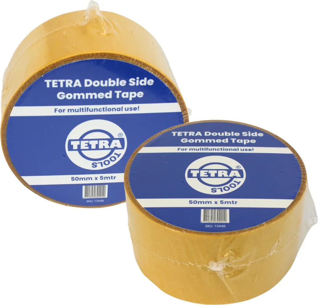 TETRA Tools Tapijttape Dubbelzijdig 50mm x 5m - Transparant