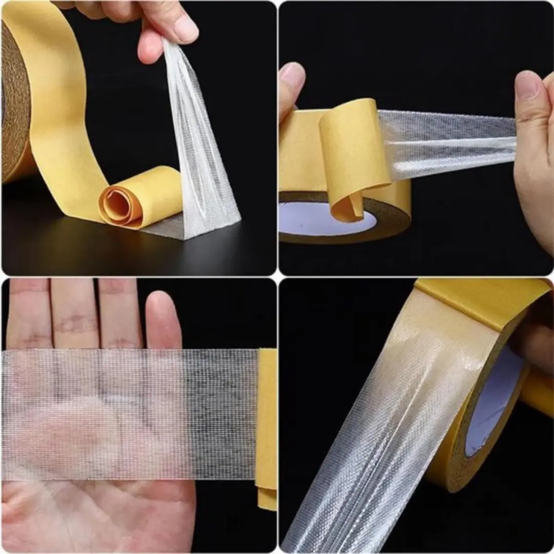 TETRA Tools Tapijttape Dubbelzijdig 50mm x 5m - Transparant