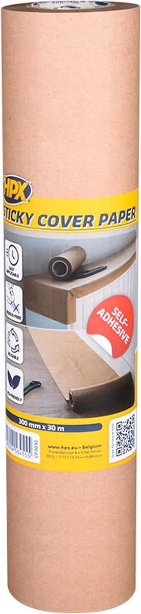 HPX Sticky Cover Paper Bruin 150mm x 30m