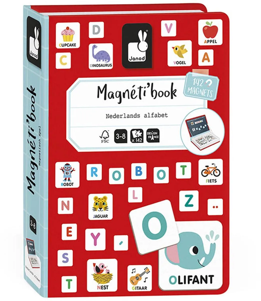 Janod Magnetibook Alfabet Nederlandstalig - 142 Magneten - afbeelding 6 van 6