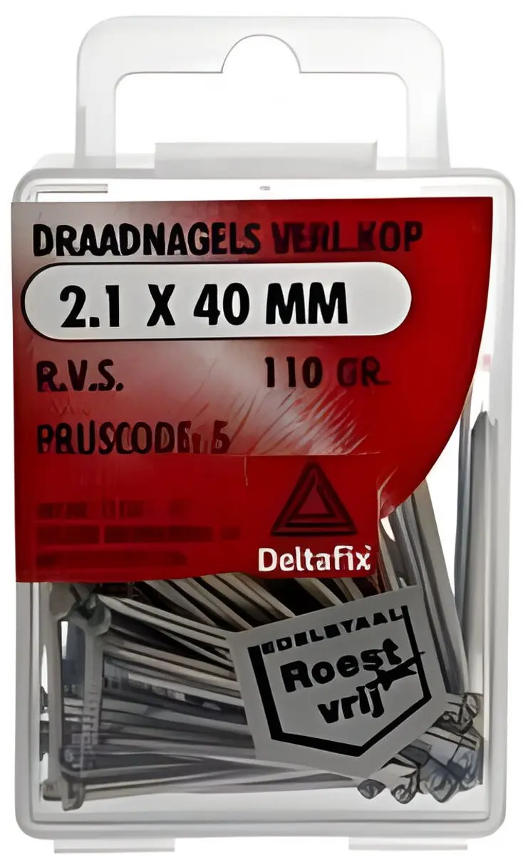 Deltafix Draadnagels Bolkop 2,1x40mm RVS