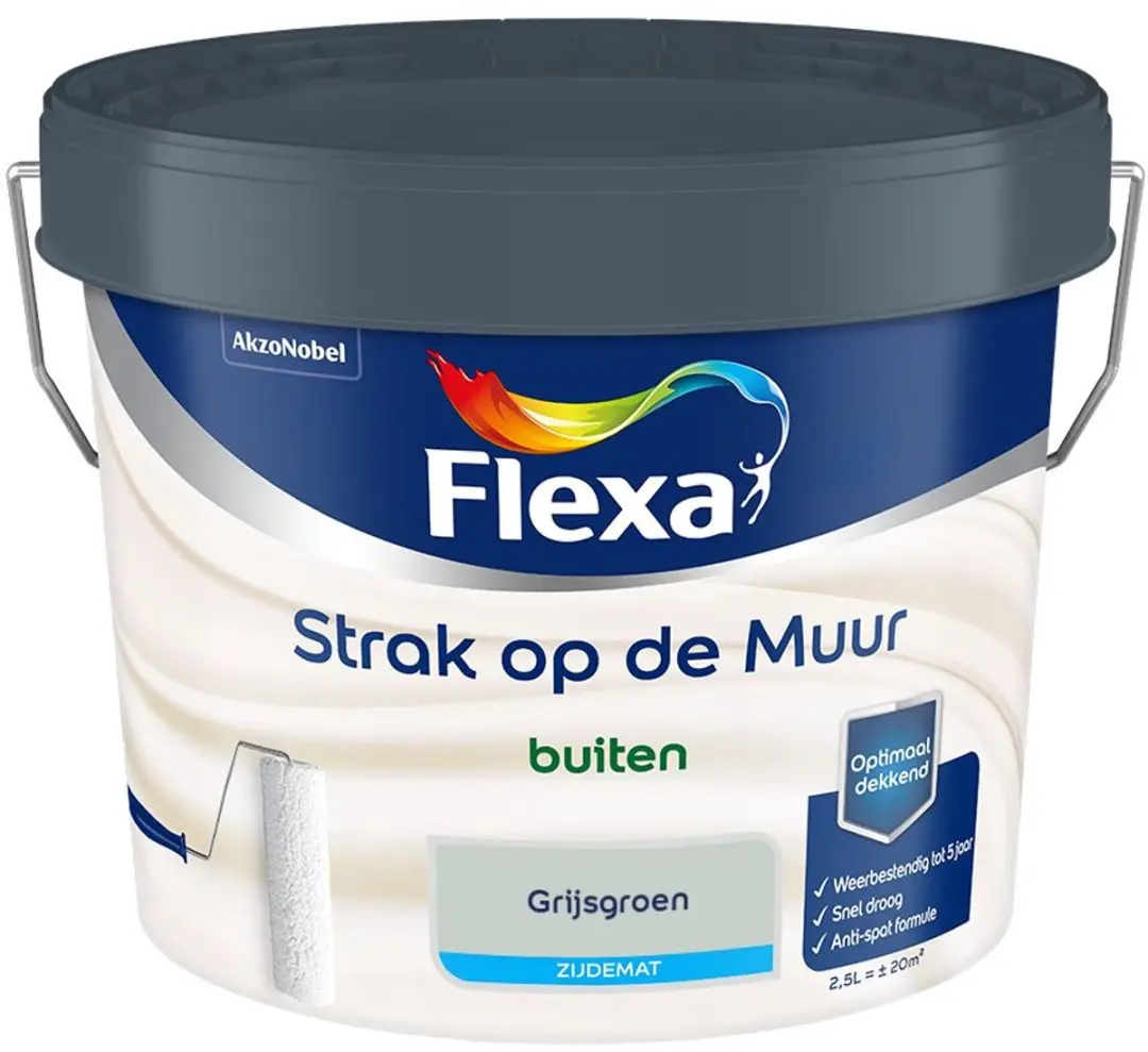 Flexa Mengverf Strak Op De Muur Buiten 2,5L