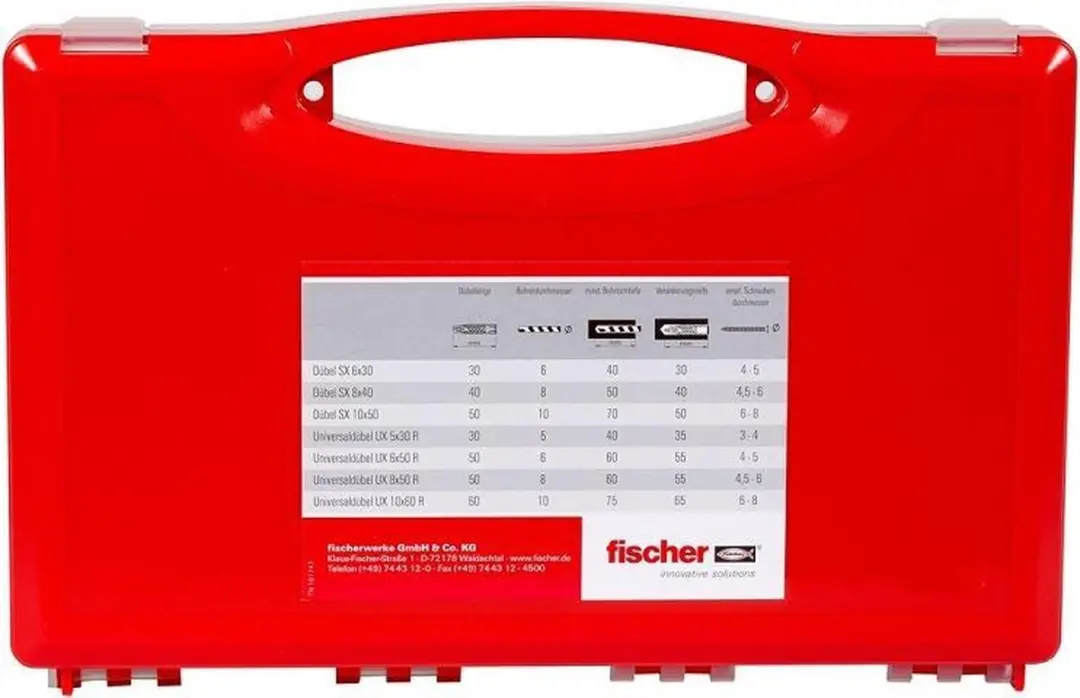 Fischer SX/UX Pluggenassortiment Red-Box - 7 Vakken