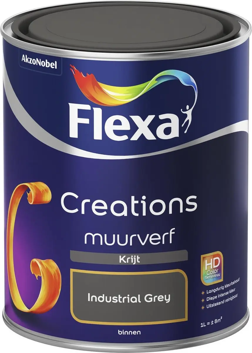 Flexa Creations Muurverf Krijt Industrial Grey 1L