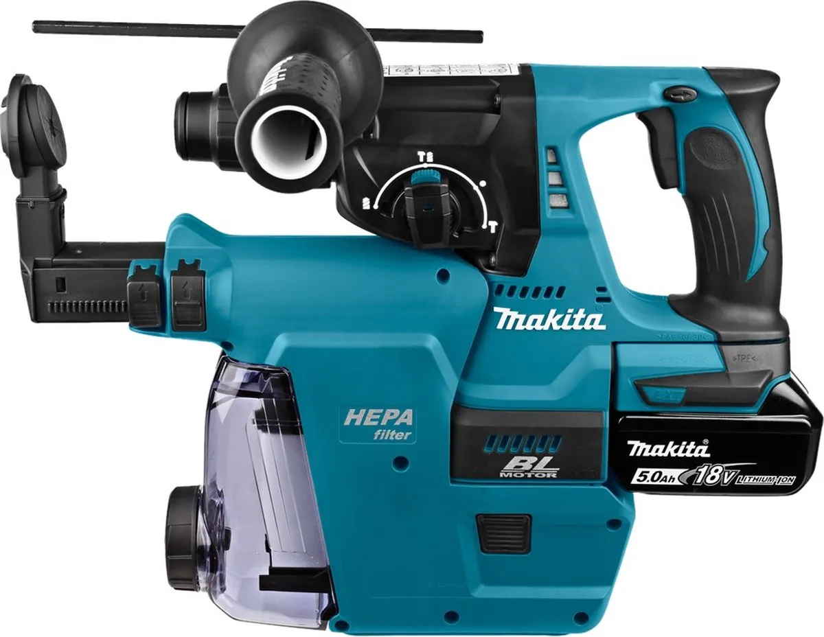 Makita DHR242RTJW CombiHamer 18V - 2x5,0Ah accu - SDS-Plus