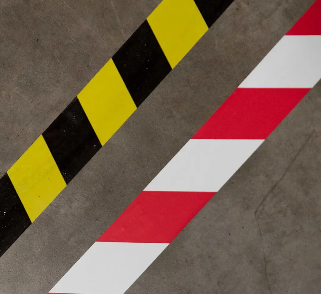 Perel Signalisatietape 5cm x 33m - Geel/Zwart