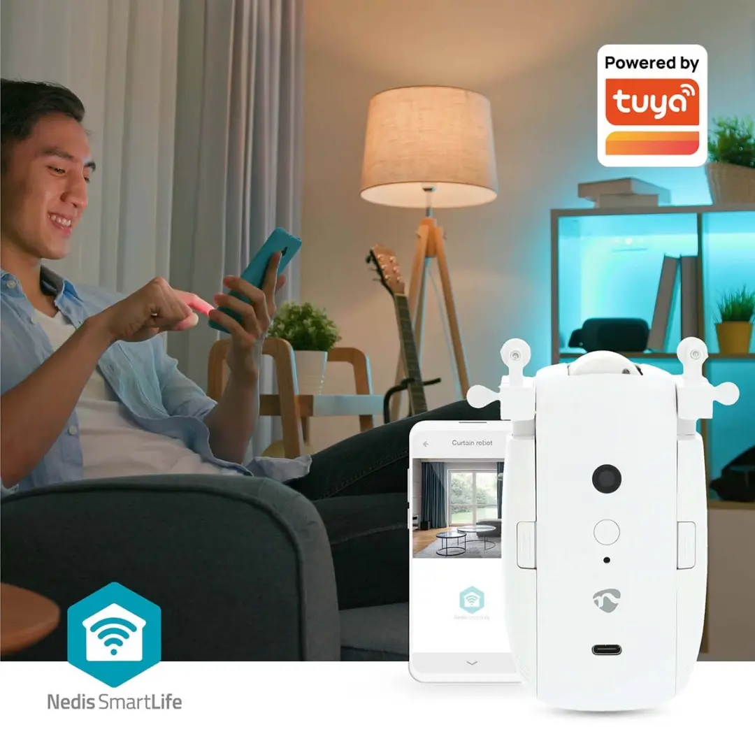Nedis SmartLife Gordijnrobot BTMC20WT1PC - Wit