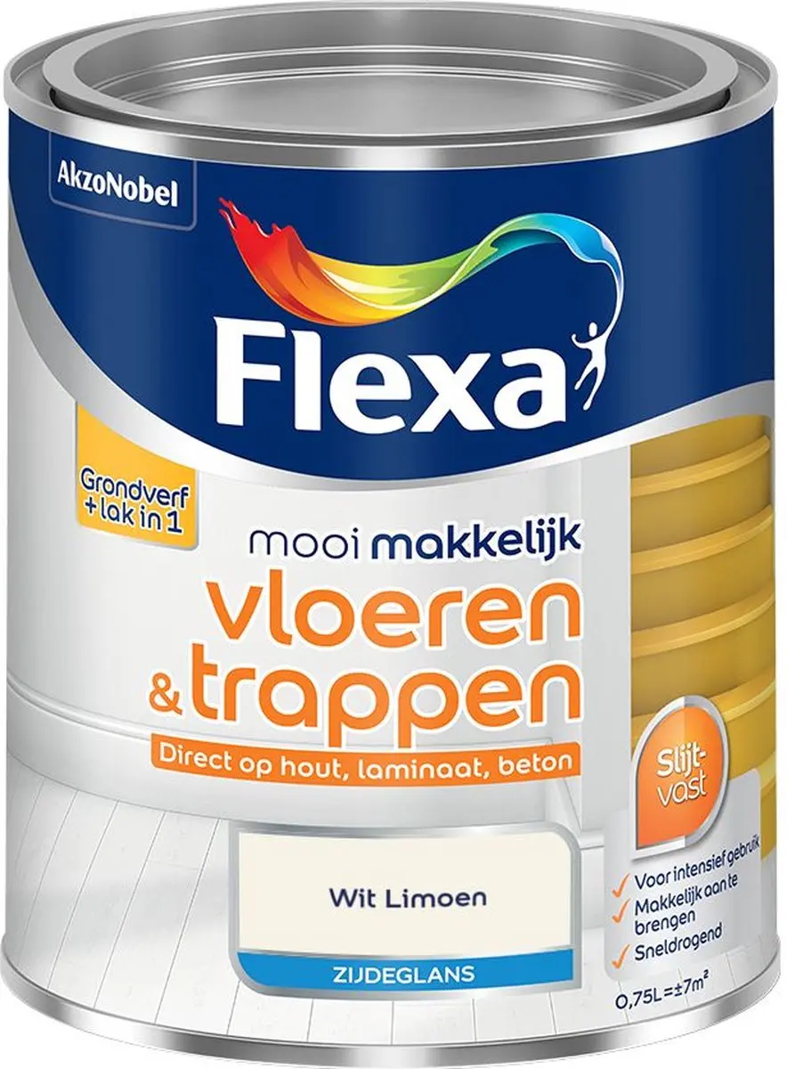 Flexa Mengverf Zijdeglans Wit Limoen 750ml