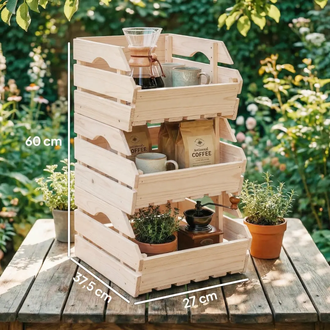 Outsunny Boomgaardrek Vurenhout - 4 Stuks - 27x37,5x60cm