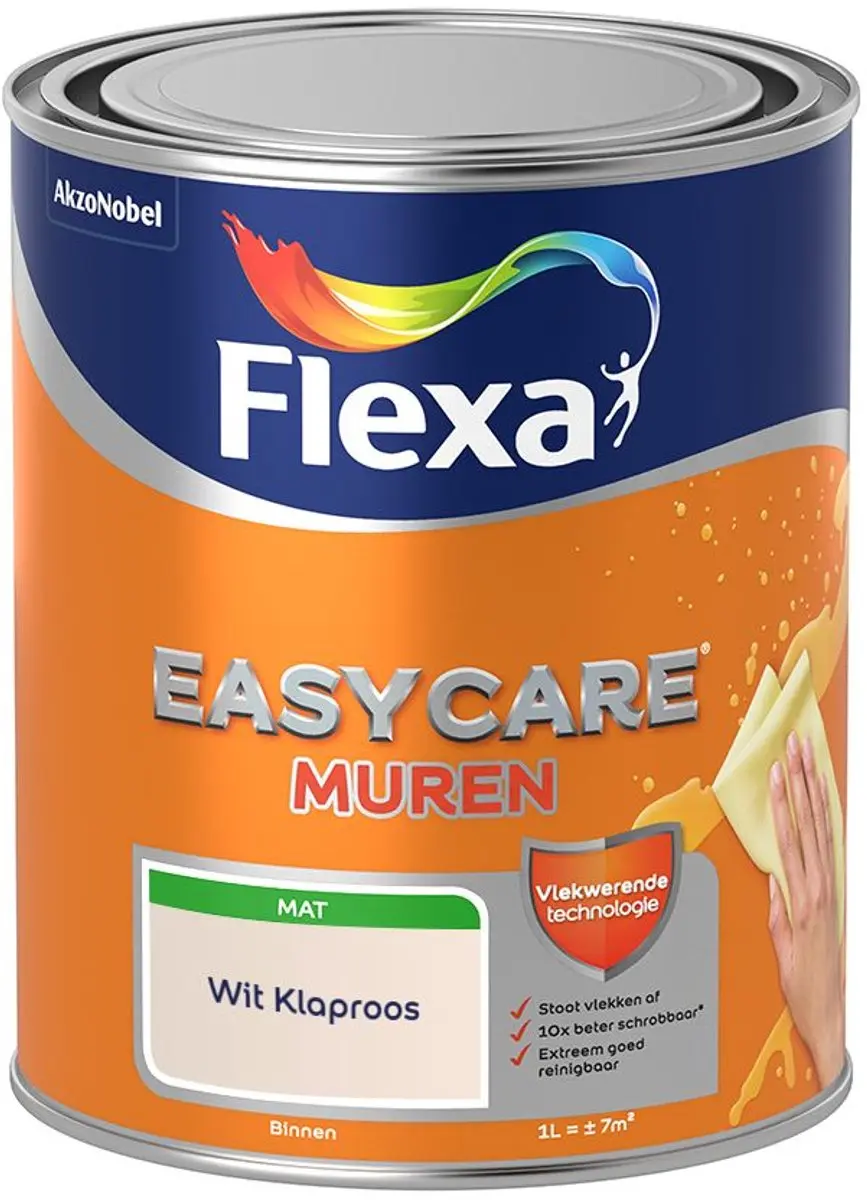Flexa Easycare Muren Mengverf Wit Klaproos 1L